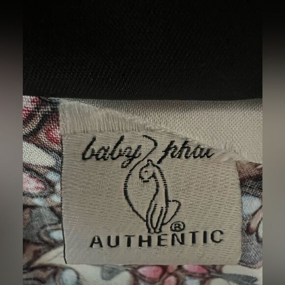 Baby Phat medical scrub top black cat printed short sleeves - Picture 4 of 7